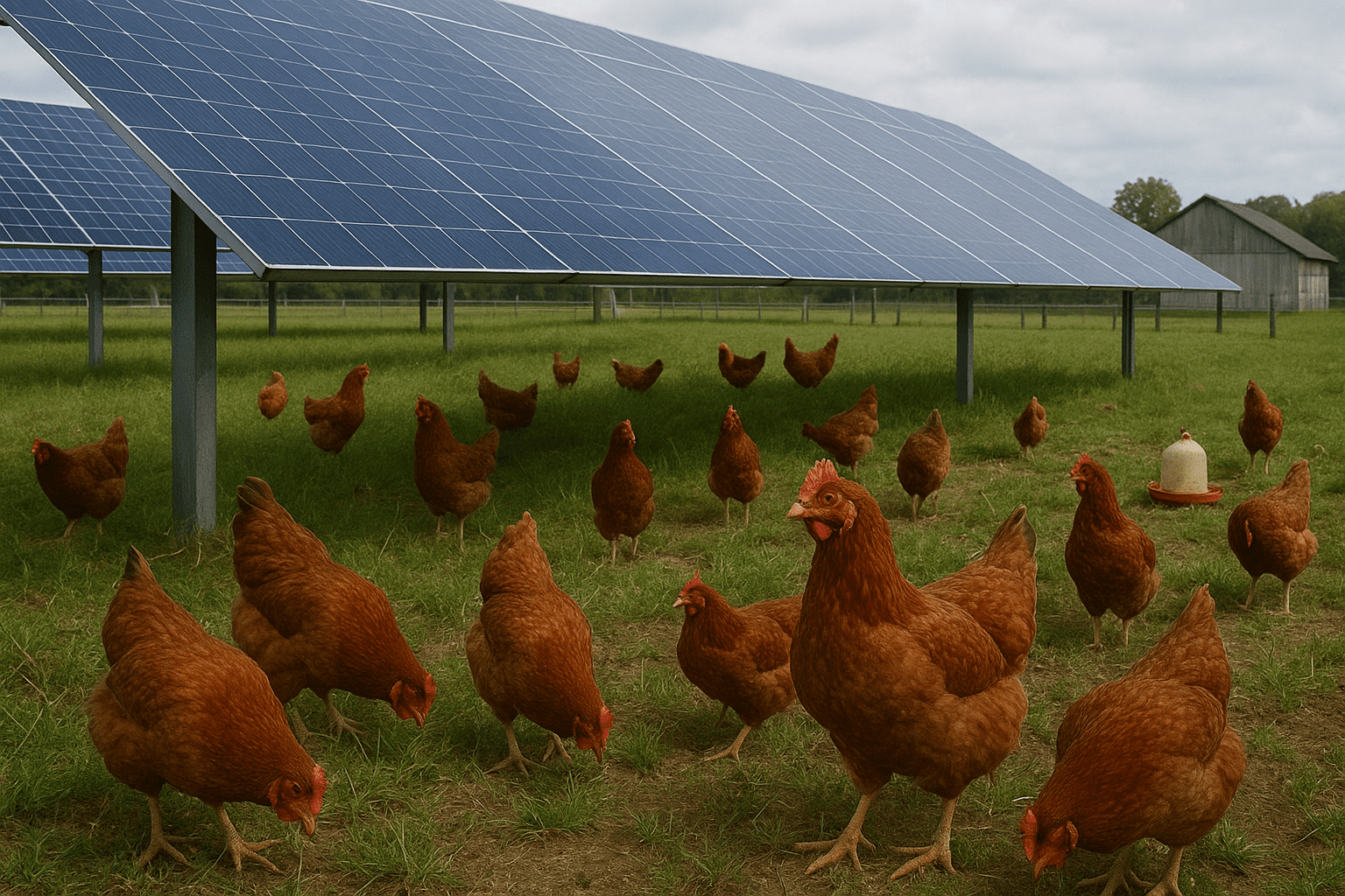 Agrivoltaïsme avicole : valoriser les parcours de volailles grâce au solaire